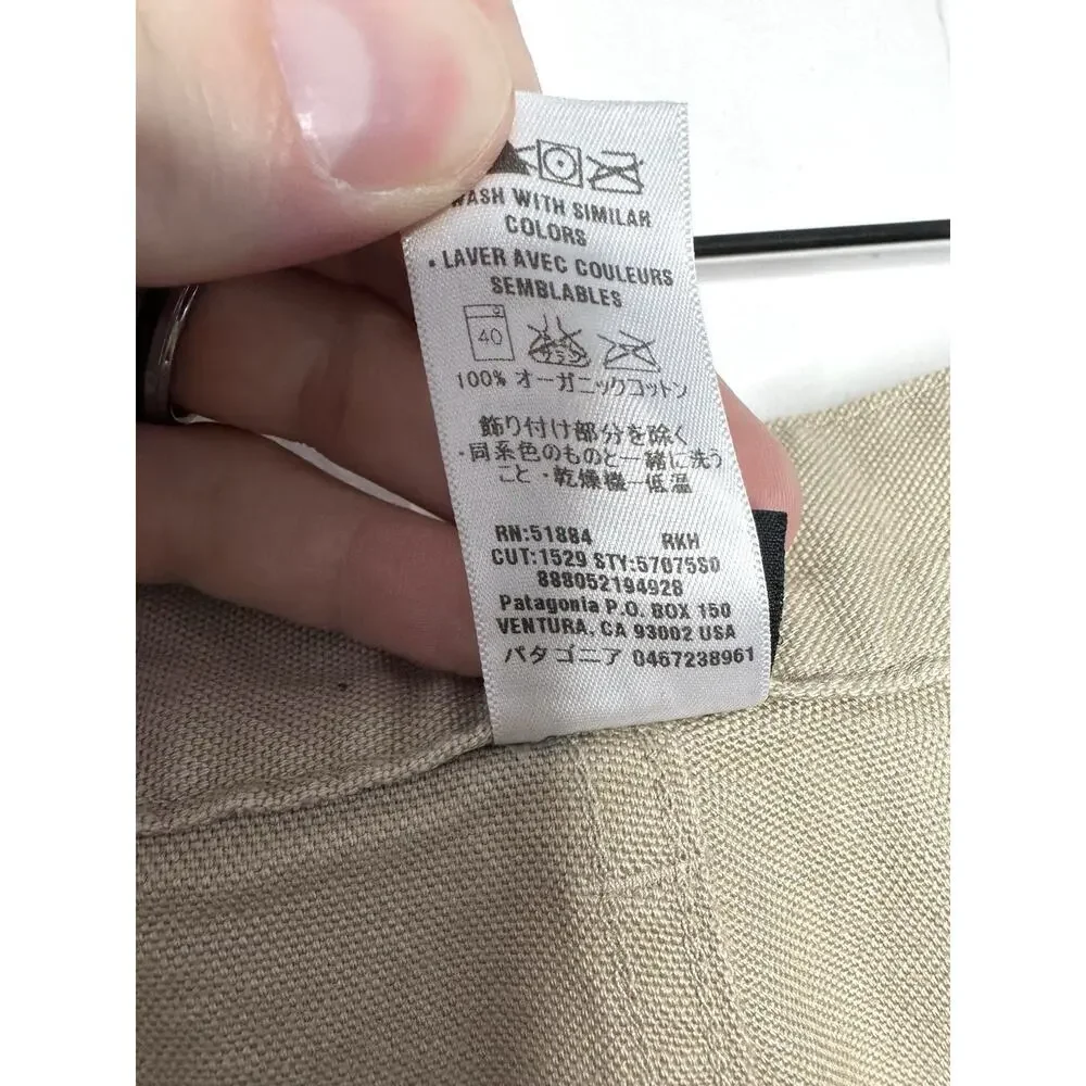 Patagonia Mens 38 Duck Shorts 9” - Beige Khaki 57075 Organic Cotton Hiking